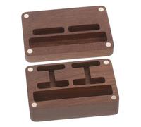 WRITWAA Boîte Rangement Petite Bois De Noyer pour Boutons De Manchette Et Pince à Cravate Organiseur Compact Polyvalent Coffret Cadeau Élégant pour Homme