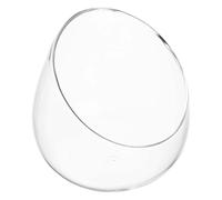 WRITWAA Bol en Verre Biseauté 15 CM Terrarium de Table pour Succulentes et Micro-Mousses Vase Transparent pour Décoration de Bureau Pot Hermétique pour Écosystème Hydroponique