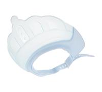 WRITWAA Bonnet de Bain Bébé Double Couche Transparent Forme Couronne Bleu Bonnet de Imperméable Réglable pour Tout-Petits Protection Yeux et Oreilles Lors du Lavage des Cheveux