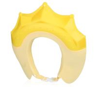 WRITWAA Bonnet de Bain Bébé en Pp Jaune Forme Couronne, Protège-tête de Bain pour Tout-petits, Prévention de L'eau Yeux et Oreilles, Design Adorable et Sûr