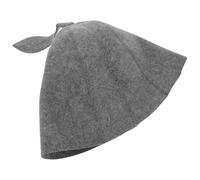 WRITWAA Bonnet de Sauna en Feutre de Laine Naturelle Gris Isolant Thermique Grand Format Unisexe Bonnet pour Hammam et Bain Protection Cheveux à Séchage Rapide Accessoire Léger et
