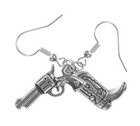 WRITWAA Boucles Oreilles Cowgirl Pendantes Western pour Femmes Accessoires Stylés pour Tenues Steampunk Halloween et Festivals Finition Soignée et Texture Agréable