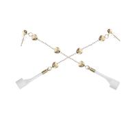 WRITWAA Boucles Oreilles Cœur Anti-perte avec Chaîne pour Écouteurs Élégantes et Chics Accessoires Clip pour Femmes