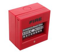 WRITWAA Bouton D’alarme Incendie Réarmable Rouge 809r, Déclencheur Manuel de Sécurité Incendie, Interrupteur à Bouton-poussoir pour Système D’alarme Domestique et Industriel, Alerte