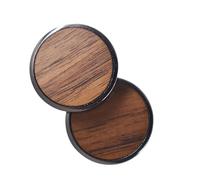 WRITWAA Boutons de Manchette Décoratifs en Bois Naturel Rond, 1 Paire Confortable Finition Lisse pour Chemises Habillées Homme Lors D'événements Casual