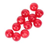 WRITWAA Boutons Ronds à Perles Imitation Jade 10 Mm Rouge Vif 10 Pièces Couture DIY Vêtements Artisanat Accessoires Décoratifs