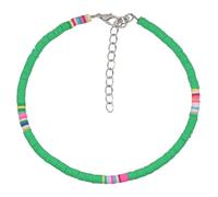 WRITWAA Bracelet De Cheville Créatif En Argile Polymère Vert, Chaîne Pendentif Bohème, Élastique Solide, Mode Femme, Plage Et Fêtes, Taille Ajustable