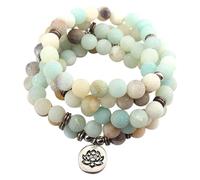WRITWAA Bracelet Lotus Perles Naturelles Bijoux Déco Homme Femme Multifonction
