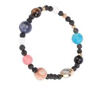 WRITWAA Bracelet Planétaire Système Solaire en Pierre Naturelle Neuf Planètes Solide et Adapté Plupart Unisexe pour Voyage ou Affaires
