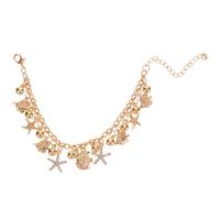 WRITWAA Bracelet pour Femmes en Alliage Or Pendentif Étoile de Mer, Léger et Confortable, Style Bohème Romantique Saint-valentin Nouvel An