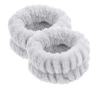 WRITWAA Bracelets de Lavage du Visage Protègent le Poignet et Gardent L'évier Propre 2 Pièces en Flanelle Légers et Ronds pour Soins Spa et Maquillage