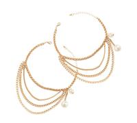 WRITWAA Breloque Chaîne De Cheville à Multicouches Métal Doré Accessoires à Talons Hauts Femme Décoration Chaussures Bottes Style Hip-hop