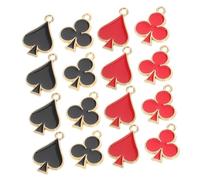 WRITWAA Breloques De Cartes à Jouer Alliage Pour Création De Bijoux Diy, 40 Pièces, Couleur Métal, Assortiment Mixte, Loisirs Créatifs Pour Bracelets Et Boucles D’oreilles, Usage Artisanal Polyvalent