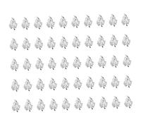 WRITWAA Breloques Décoration De Feuilles à Ongles 100 Pièces Taille Standard Charme Métal Pour Nail Art Diy Créations Manucure Fête Anniversaire Noël