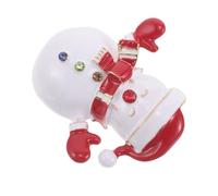 WRITWAA Broche Bonhomme de Neige Mignonne en Alliage Émail, Femme | Blanc 4, 00x3, 90x1, 80cm, Léger et Sûr, pour Écharpe et Costume, Hiver