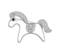 WRITWAA Broche Cheval Épingle à Cravate Bijou de Revers Pince à Foulard Broche Smoking Faite Main Métal Femme Adorable
