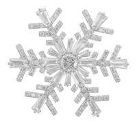 WRITWAA Broche de Noël : Broche flocon de neige en strass pour mariage et fête - Élégante épinglette pour costumes, chemises et manteaux