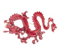 WRITWAA Broche Dragon Chinoise Alliage Épingle Vêtements Élégante pour Femme Accessoire Décoratif Année Chinoise Rouge Cadeau pour Fête et Cosplay