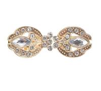 WRITWAA Broche Épingle de Revers Dorée en Alliage de Zinc avec Cristaux Brillants, Boucle de Sécurité pour Foulard et Cape, Accessoire Élégant pour Vêtements Féminins, pour Châles et