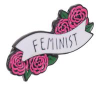 WRITWAA Broche Fleur De Rose Féministe Créative En Alliage Élégante Rose Décorative Pour Femmes Accessoire De Fête Et Cérémonie