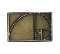 WRITWAA Broche Géométrique Rectangle à Ratio Dor pour Enseignants et de Mathématiques Accessoire Élégant pour Rentrée Scolaire