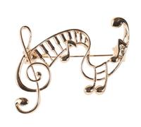 WRITWAA Broche musicale - Broche tendance en forme de note de musique, idéale pour Noël, un anniversaire ou toute autre fête - Épingle à porter sur un sac, un sac à dos ou une tenue de soirée