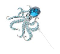 WRITWAA Broche Pieuvre Vintage en Alliage pour Femme Accessoire Mode Polyvalent Fêtes et Rendez-vous Design Animal Mignon Taille Moyenne