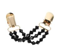 WRITWAA Broche Pince à Pull Clips De Cardigan Rétro En Perles Fausses Noires, Accessoire Femme Polyvalent Pour Châle, Chemise Et Robe, Fermeture Anti-dévoilement Élégante Et Pratique
