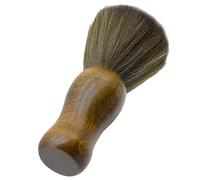 WRITWAA Brosse à Cou Ronde Marron Manche en Bois pour Salon de Coiffure et Maison, Nettoyage Facile, Dépoussiérage des Cheveux Cassés Autour des Oreilles Nuque