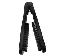 WRITWAA Brosse à Pince Lissante Double Face Compacte Noire Brosse à Poils De Sanglier Anti-frisottis Outil Coiffure Femmes Usage Quotidien