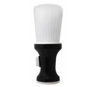 WRITWAA Brosse de Coupe de Cheveux Nettoyage des Cheveux Cou en Pp Forme Plate Noire pour Salon, Pratique Coiffeurs et Stylistes