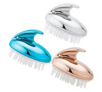 WRITWAA Brosse Massage Cuir Chevelu en Silicone pour Exfoliation et Élimination des Pellicules 3pcs Doux et Flexible, Adaptée pour Hommes et Femmes Bain