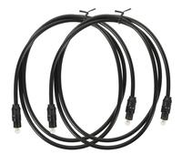 WRITWAA Câble Audio Optique Numérique 2 Pièces 1m Bending Résistant, Compatible pour Systèmes Audio Domestiques, Connecteur Plaqué Or PVC