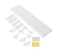 WRITWAA Cache-câble TV Mural Kit de Fixation Murale PVC Blanc, Cache-câbles pour Téléviseur Mural, Installation Facile, Dissimule Les Fils