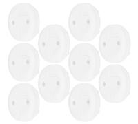 WRITWAA Cache-prises de sécurité enfant en plastique blanc 10pcs pour prises électriques françaises avec retrait facile pour écoles et foyers