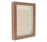 WRITWAA Cadre de Médaille en Bois à Design Creux 3D avec Vitrine à Médailles et Étui Porte-Badge, Adapté pour Présentation de Médailles de Football