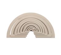 WRITWAA Cadres Attrape-Rêves en Macramé Arc-en-Ciel 6 Pièces Formes en Bois Brut pour Loisirs Créatifs Kit DIY pour Décoration Murale Mariage Couronne de Noël Décoration Suspendue