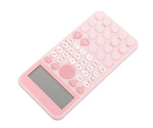 WRITWAA Calculatrice Scientifique en PS Rose Écran Large 12 Chiffres et Fonctions Opérationnelles Pratiques pour Bureau et Concours Mathématiques