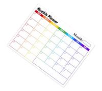 WRITWAA Calendrier Mensuel Autocollant Pvc Réutilisable et Effaçable à Sec Adhésif Amovible pour Planification Murale la Cuisine ou Bureau