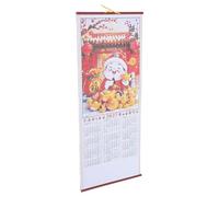 WRITWAA Calendrier Mural Année du Mouton Style Cartoon Imitation Rotin Décoratif et Pratique pour Bureau ou Maison
