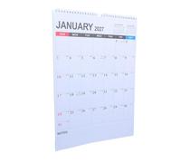 WRITWAA Calendrier Mural Minimaliste 2026.7-2027.12 Reliure Spirale en Papier, Espace D'écriture Optimisé, Design Clair en Anglais, pour Décoration de Chambre