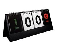 WRITWAA Calendrier Réutilisable Moderne en Papier Noir, Calendrier Debout Perpétuel Compte à Rebours, pour Décorer une Pièce Café Plusieurs styles