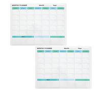 WRITWAA Calendrier Tableau Blanc Effaçable à Sec Amovible en Pvc 2pcs pour Gestion D'emploi du Temps Élève et Planification DIY Surface Autocollante