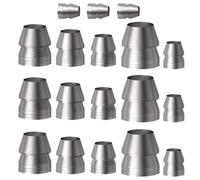 WRITWAA Cales Métalliques pour Marteau 18 Pièces Diamètre 8-18 MM Coins Coniques en Fer pour Installation et Renforcement Accessoires D’Outils pour Charpentiers et Bricolage
