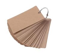 WRITWAA Carnet de Notes en Papier Kraft Anneau Inoxydable, 50 Pages | Feuilles Perforées Simples, Usage Bureau et Apprentissage, pour Formules, Cartes de Vœux, Format Compact