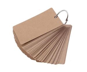 WRITWAA Carnet de Notes en Papier Kraft Anneau Inoxydable, 50 Pages | Feuilles Perforées Simples, Usage Bureau et Apprentissage, pour Formules, Cartes de Vœux, Format Compact