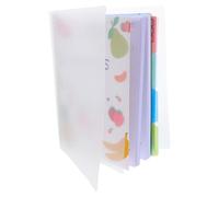WRITWAA Carnet de Recettes Compact avec Couverture Plastique Rigide Planificateur de Recettes avec Liste de Courses Intégrée Classeur pour Cuisine et Organisation de Repas Pages Recto