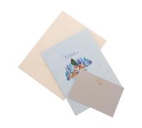 WRITWAA Carte de Noël Pop-up 3d Paysage D'hiver, Papier Bleu | Pliage Répété, Assemblage sans Ciseaux ni Colle, Décor Réutilisable pour Garçon et Filles et Famille