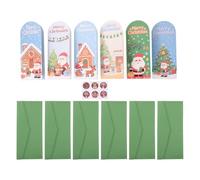 WRITWAA Carte de Vœux de Noël avec Enveloppe, Papier, Anti-bavure | Graphismes Saisonniers Classiques, Mise en Page Moderne, Lot Présent, pour Fêtes de Fin D'année
