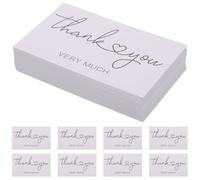 WRITWAA Cartes de Remerciement en Papier Blanc Facile à Transporter Lot de 100 Design Élégant et Chic pour Petites pour Salons de et Boutiques